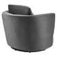 Modway Pirouette Performance Velvet Swivel Armchair FredCo