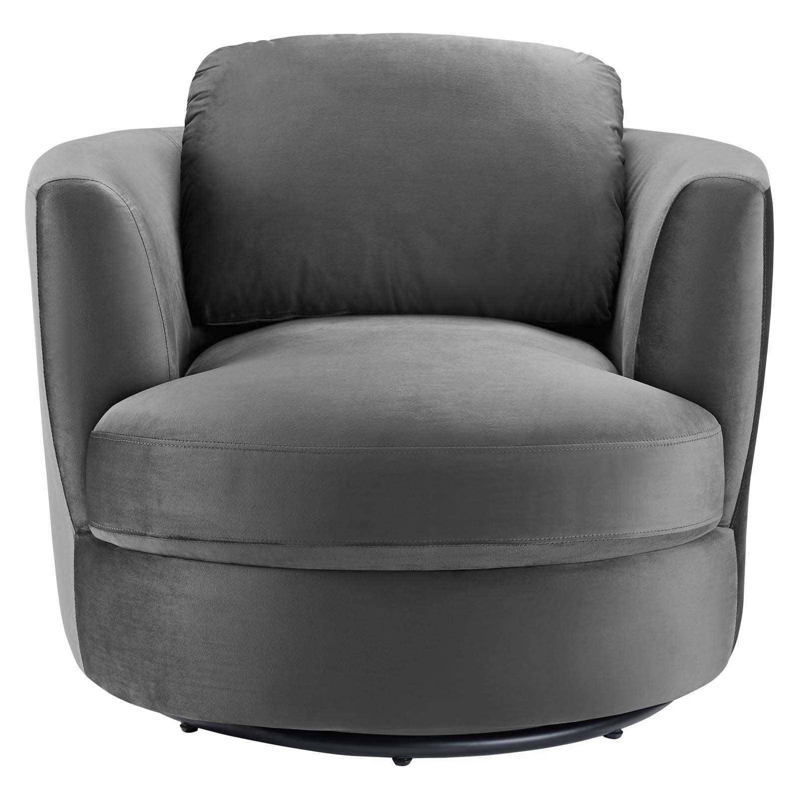 Modway Pirouette Performance Velvet Swivel Armchair FredCo