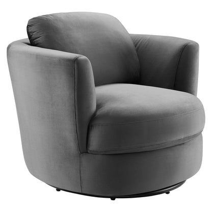 Modway Pirouette Performance Velvet Swivel Armchair FredCo