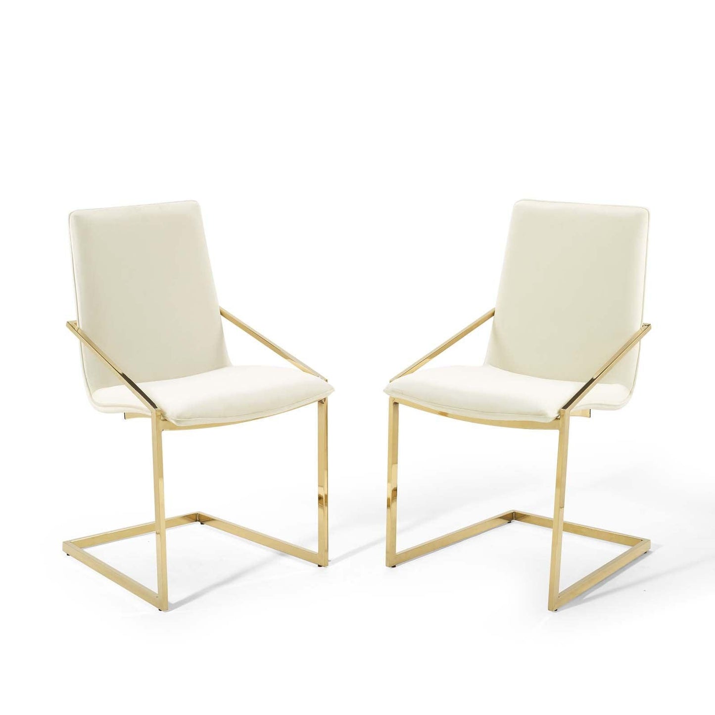 Modway Pitch Dining Armchair Performance Velvet Set of 2 FredCo