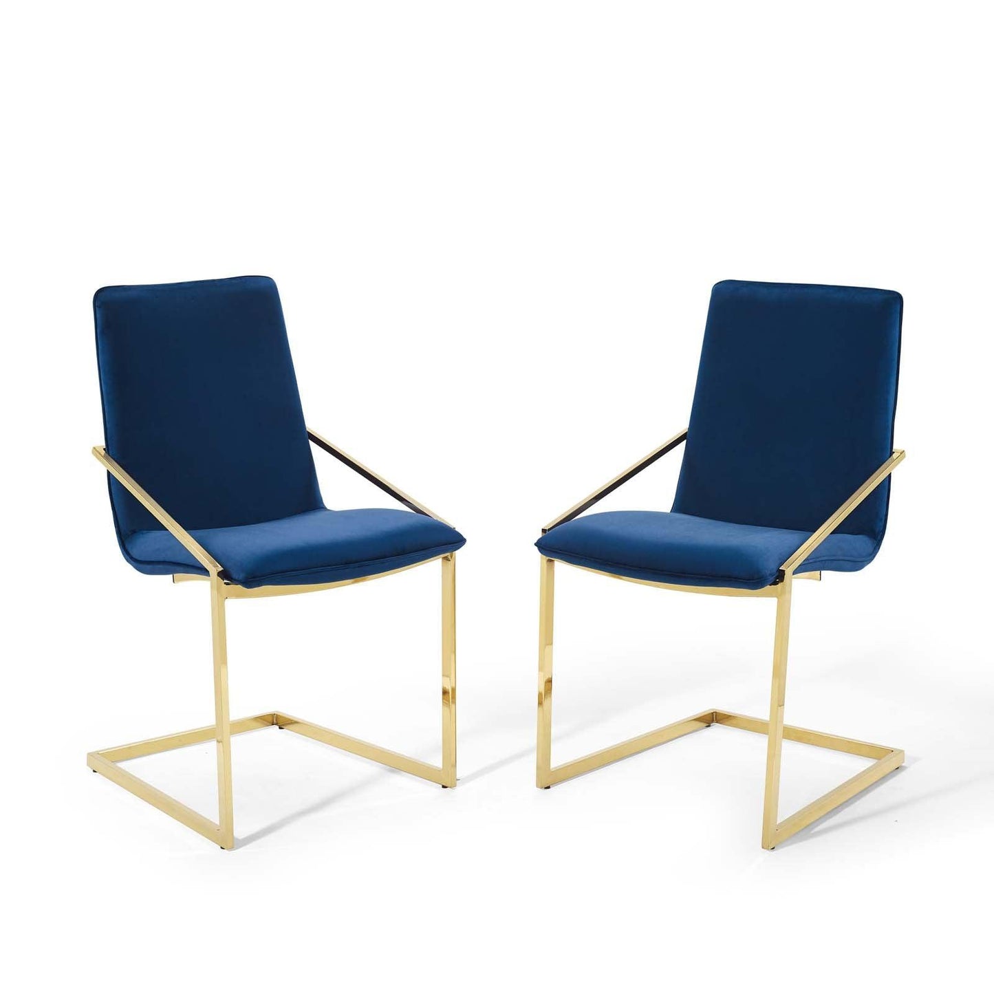 Modway Pitch Dining Armchair Performance Velvet Set of 2 FredCo