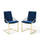 Modway Pitch Dining Armchair Performance Velvet Set of 2 FredCo