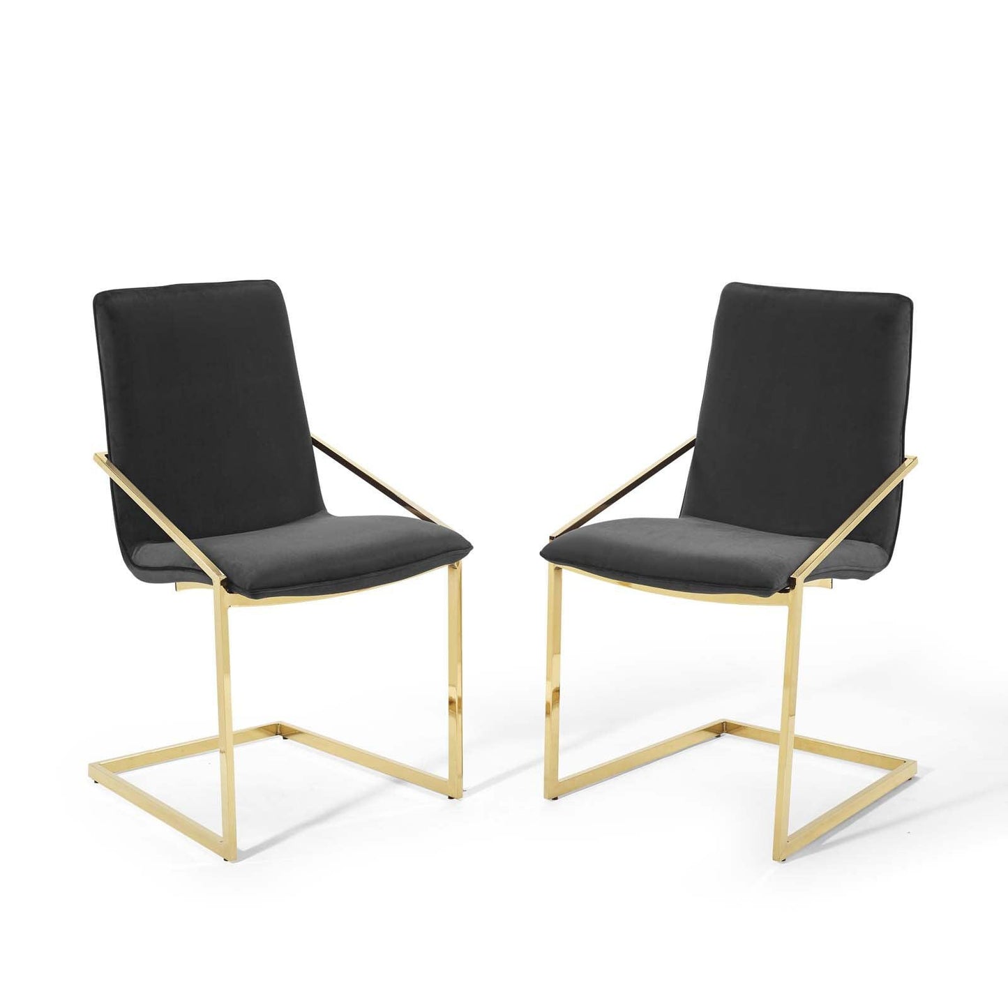 Modway Pitch Dining Armchair Performance Velvet Set of 2 FredCo