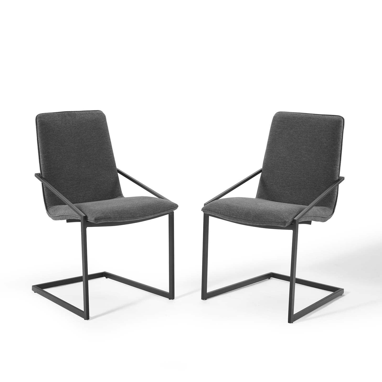 Modway Pitch Dining Armchair Upholstered Fabric Set of 2 FredCo