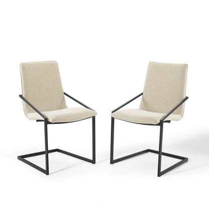 Modway Pitch Dining Armchair Upholstered Fabric Set of 2 FredCo