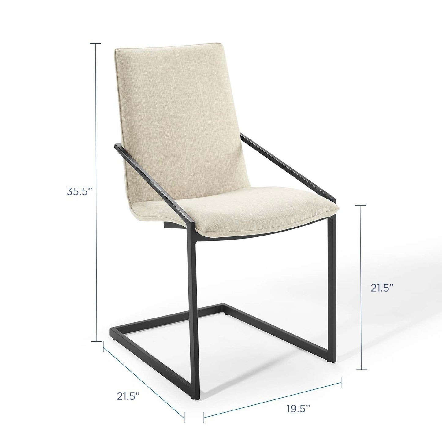 Modway Pitch Upholstered Fabric Dining Armchair FredCo