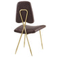 Modway Ponder Antique Faux Leather Dining Side Chair FredCo