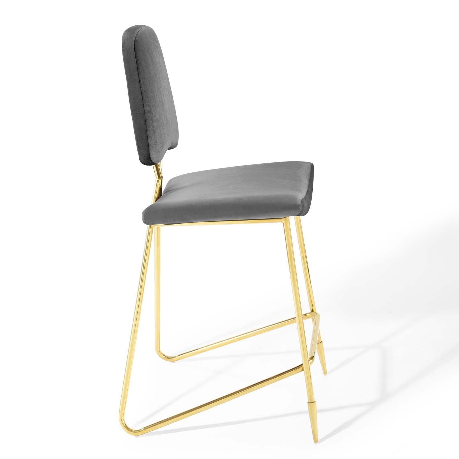 Modway Ponder Bar Stool Performance Velvet Set of 2 FredCo