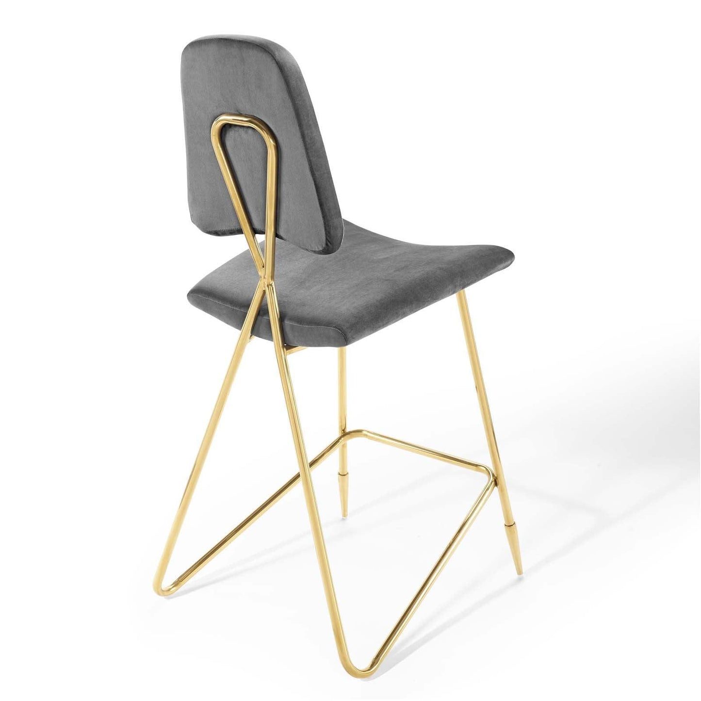 Modway Ponder Bar Stool Performance Velvet Set of 2 FredCo