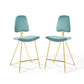 Modway Ponder Bar Stool Performance Velvet Set of 2 FredCo