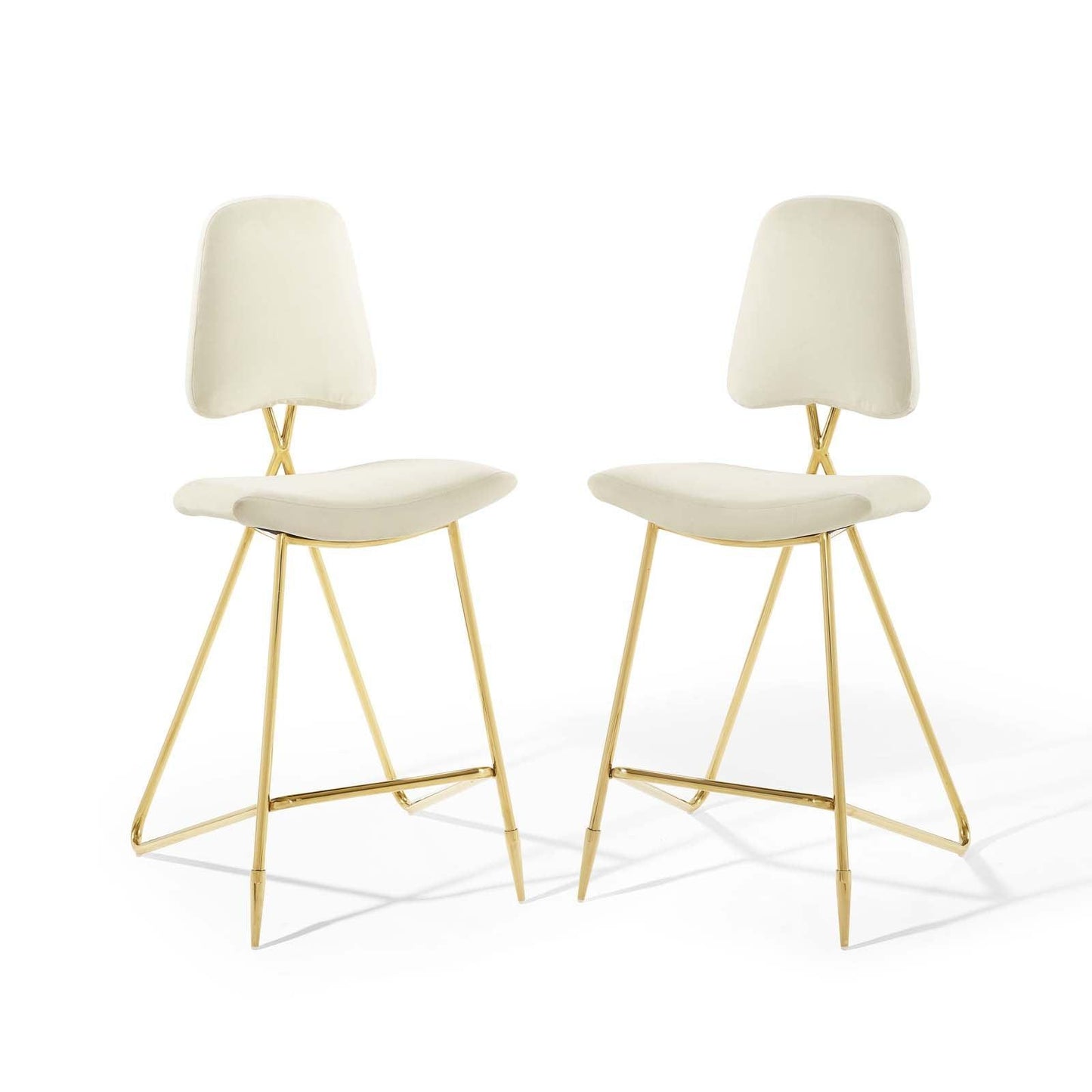 Modway Ponder Bar Stool Performance Velvet Set of 2 FredCo