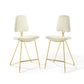 Modway Ponder Bar Stool Performance Velvet Set of 2 FredCo