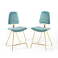 Modway Ponder Counter Stool Performance Velvet Set of 2 FredCo