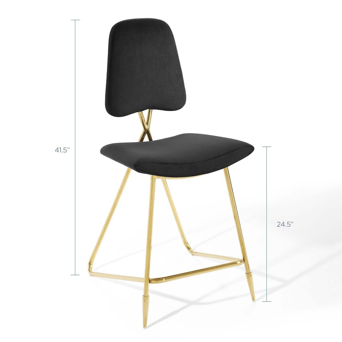 Modway Ponder Counter Stool Performance Velvet Set of 2 FredCo