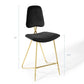 Modway Ponder Performance Velvet Bar Stool FredCo