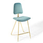 Modway Ponder Performance Velvet Bar Stool FredCo