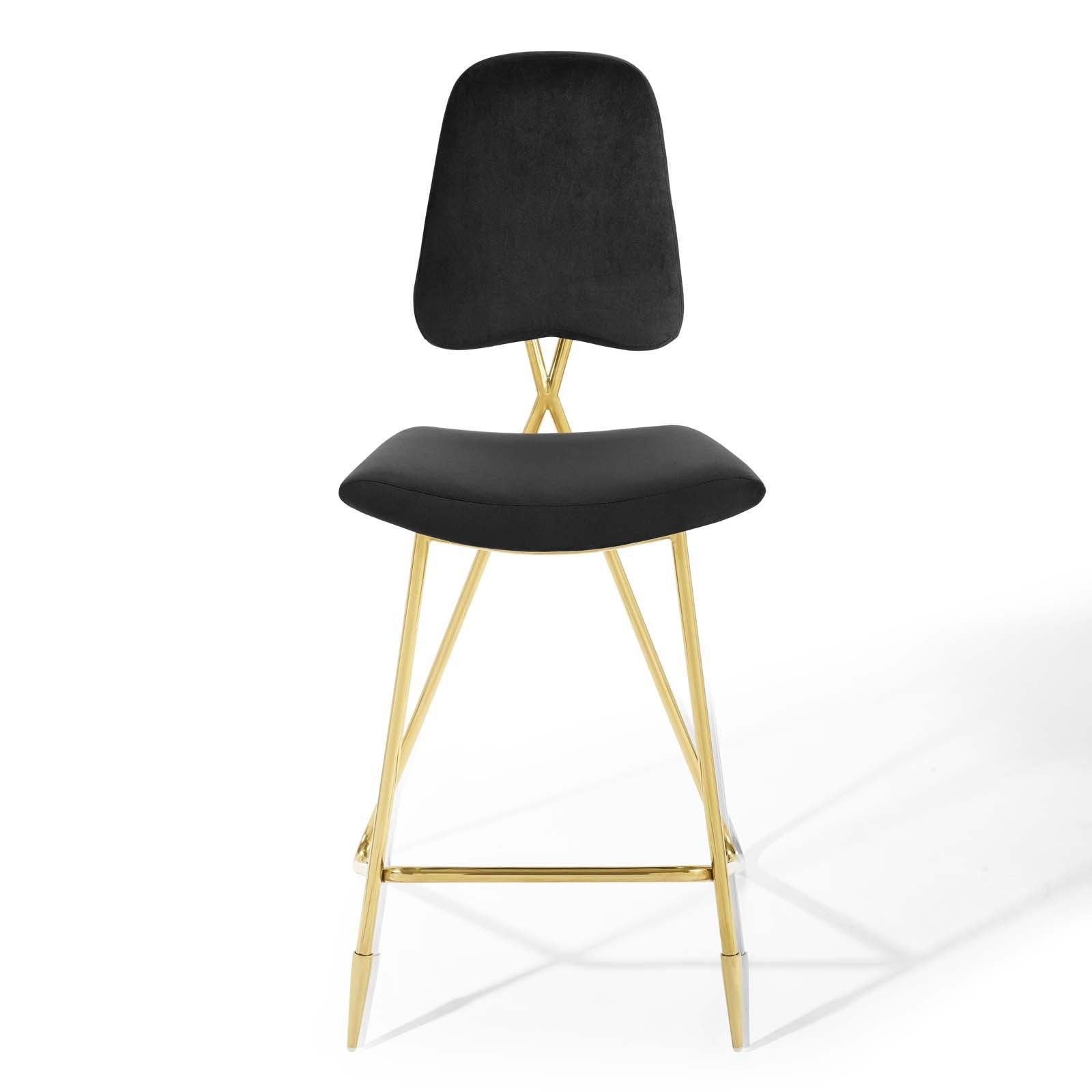 Modway Ponder Performance Velvet Bar Stool FredCo