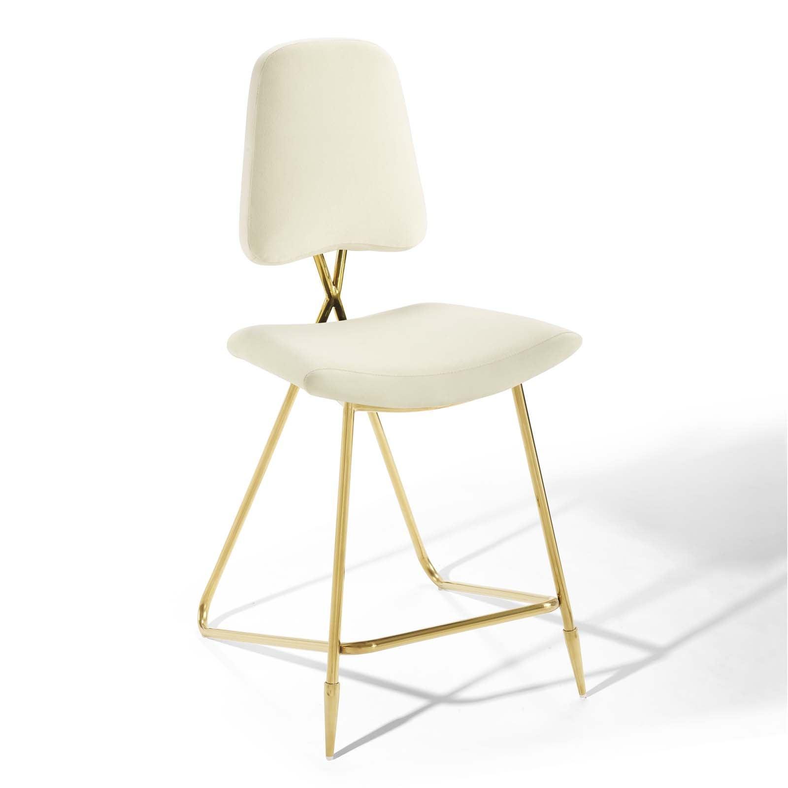 Modway Ponder Performance Velvet Counter Stool FredCo