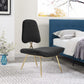 Modway Ponder Performance Velvet Lounge Chair FredCo