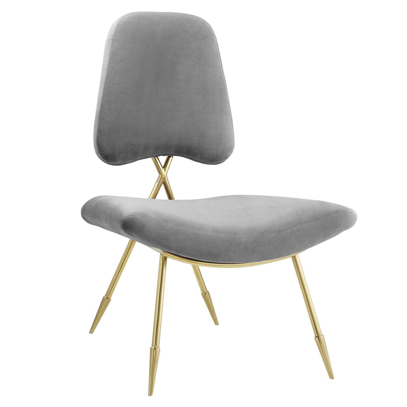 Modway Ponder Performance Velvet Lounge Chair FredCo