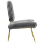 Modway Ponder Upholstered Sheepskin Fur Lounge Chair FredCo