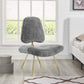 Modway Ponder Upholstered Sheepskin Fur Lounge Chair FredCo