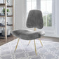 Modway Ponder Upholstered Sheepskin Fur Lounge Chair FredCo