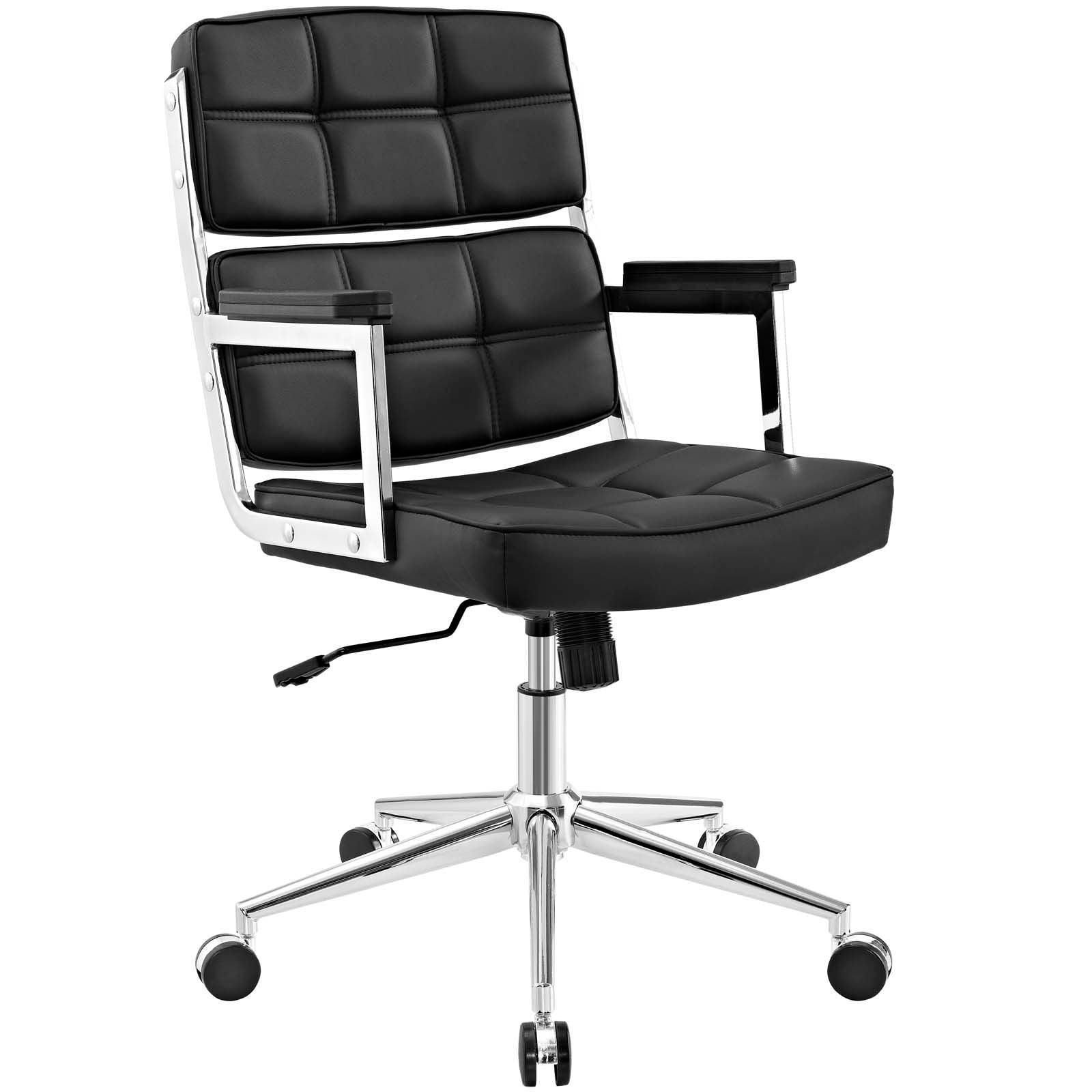 Modway Portray Highback Upholstered Vinyl Office Chair FredCo