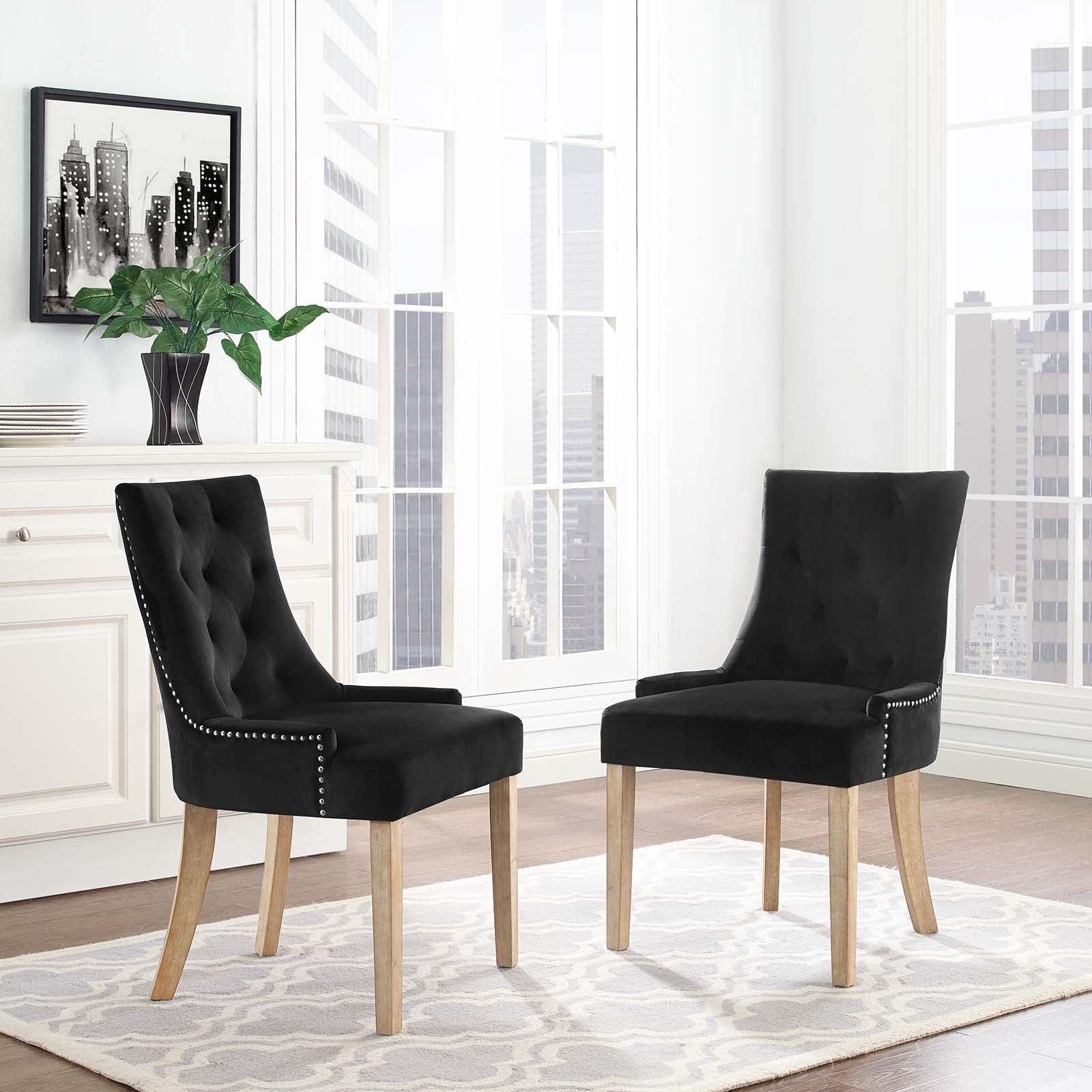 Modway Pose Dining Chair Performance Velvet Set of 2 FredCo