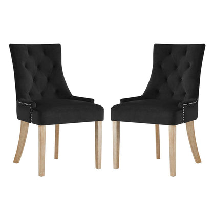 Modway Pose Dining Chair Performance Velvet Set of 2 FredCo