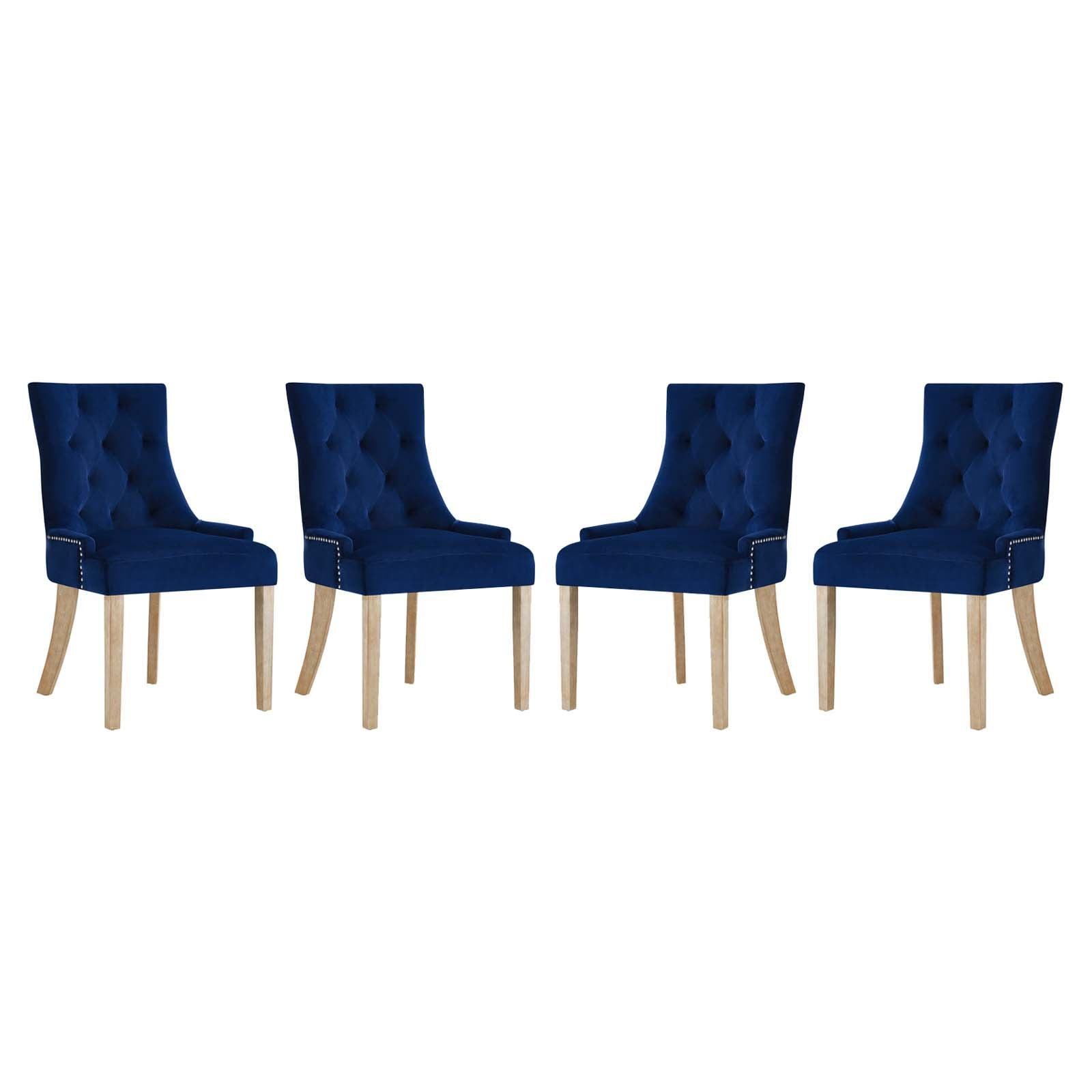 Modway Pose Dining Chair Performance Velvet Set of 4 FredCo