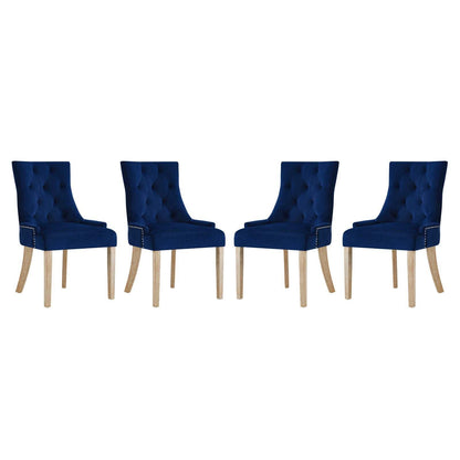 Modway Pose Dining Chair Performance Velvet Set of 4 FredCo