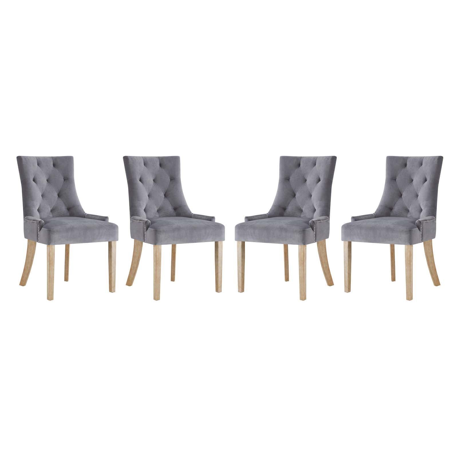 Modway Pose Dining Chair Performance Velvet Set of 4 FredCo