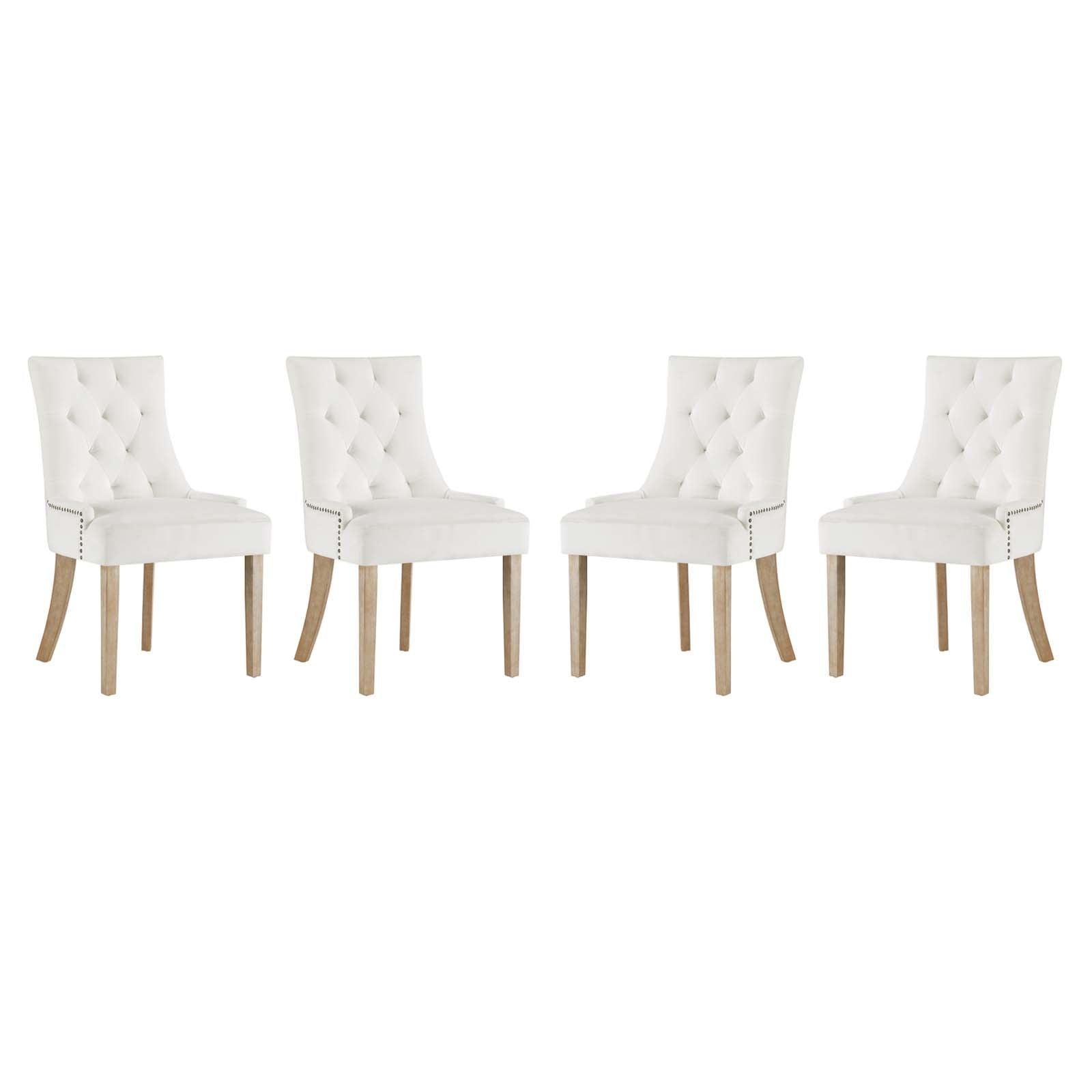 Modway Pose Dining Chair Performance Velvet Set of 4 FredCo