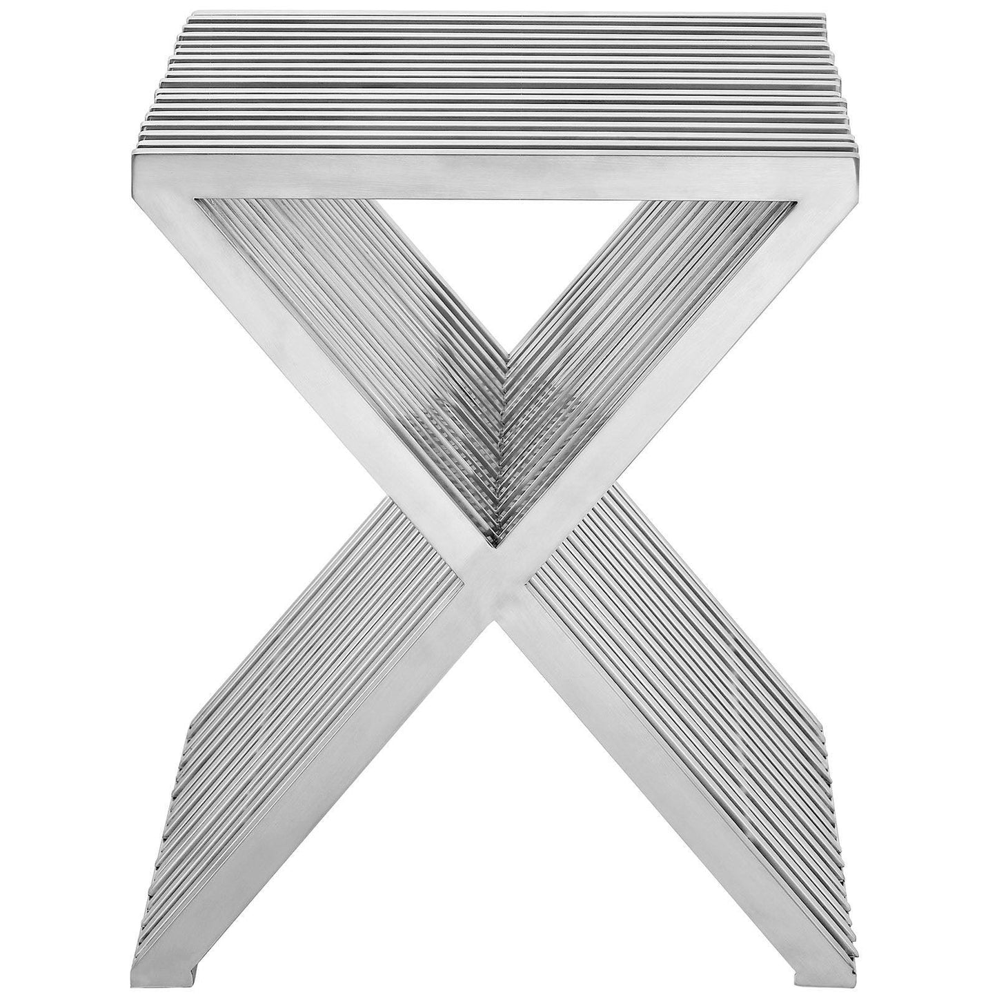 Modway Press Stainless Steel Side Table FredCo