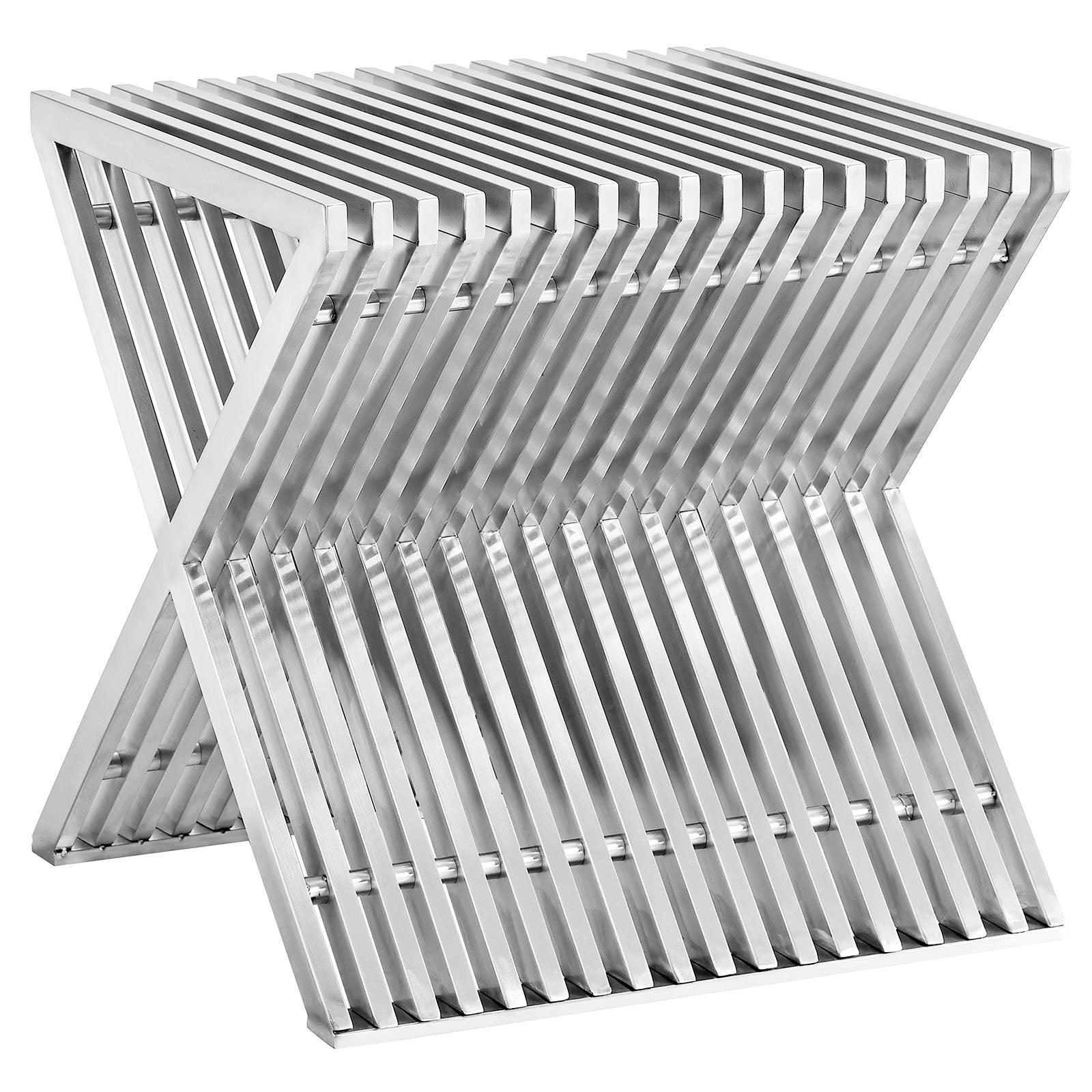 Modway Press Stainless Steel Side Table