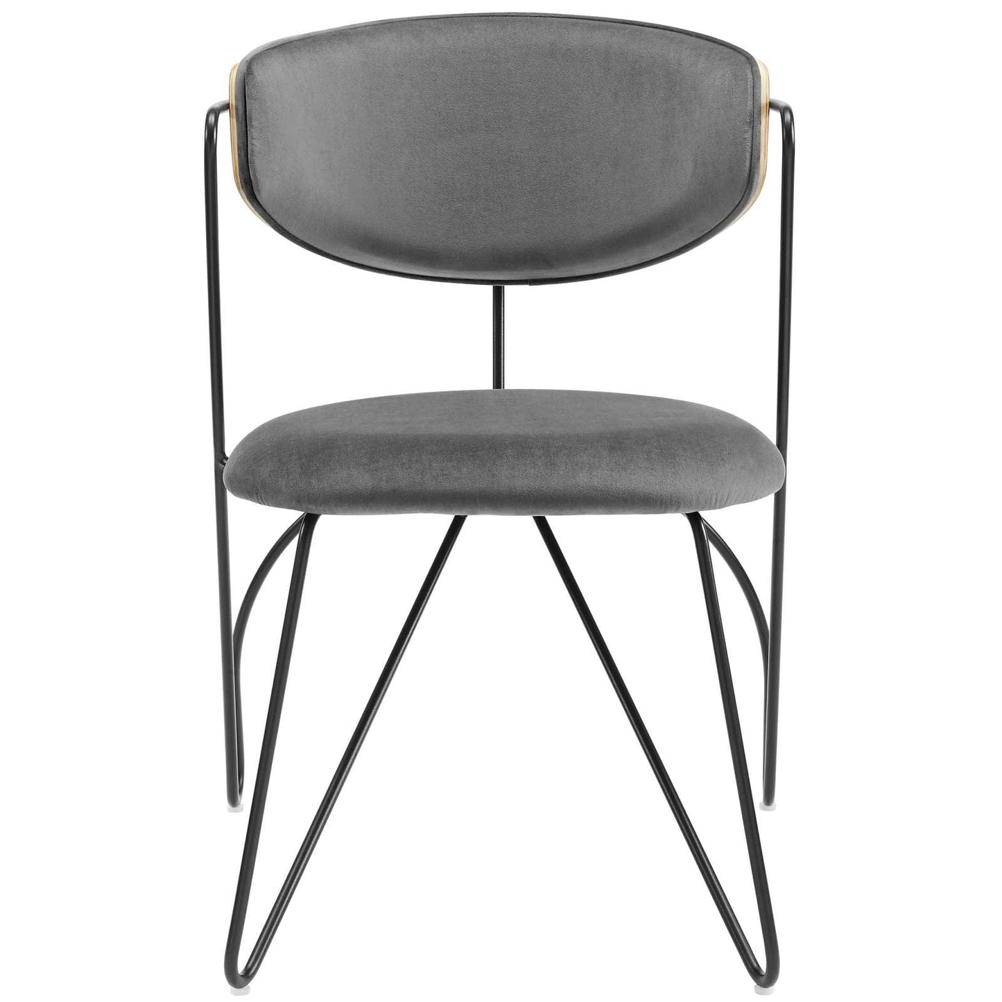 Modway Prevail Black Frame Dining and Accent Performance Velvet Chair FredCo