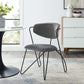Modway Prevail Black Frame Dining and Accent Performance Velvet Chair FredCo