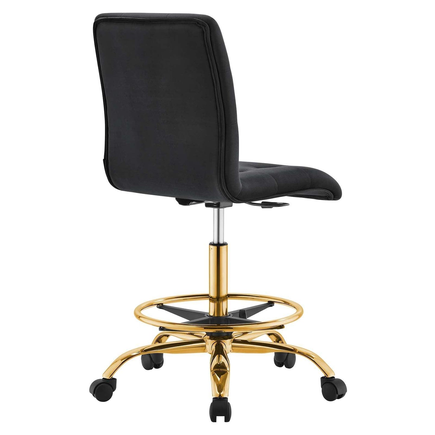 Modway Prim Armless Performance Velvet Drafting Chair FredCo