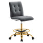 Modway Prim Armless Performance Velvet Drafting Chair FredCo