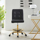 Modway Prim Armless Performance Velvet Drafting Chair FredCo