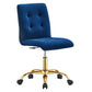 Modway Prim Armless Performance Velvet Office Chair FredCo