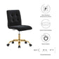 Modway Prim Armless Performance Velvet Office Chair FredCo