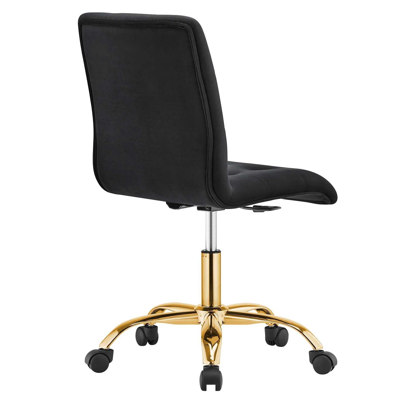 Modway Prim Armless Performance Velvet Office Chair FredCo