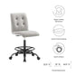 Modway Prim Armless Vegan Leather Drafting Chair FredCo