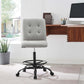 Modway Prim Armless Vegan Leather Drafting Chair FredCo