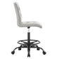 Modway Prim Armless Vegan Leather Drafting Chair FredCo