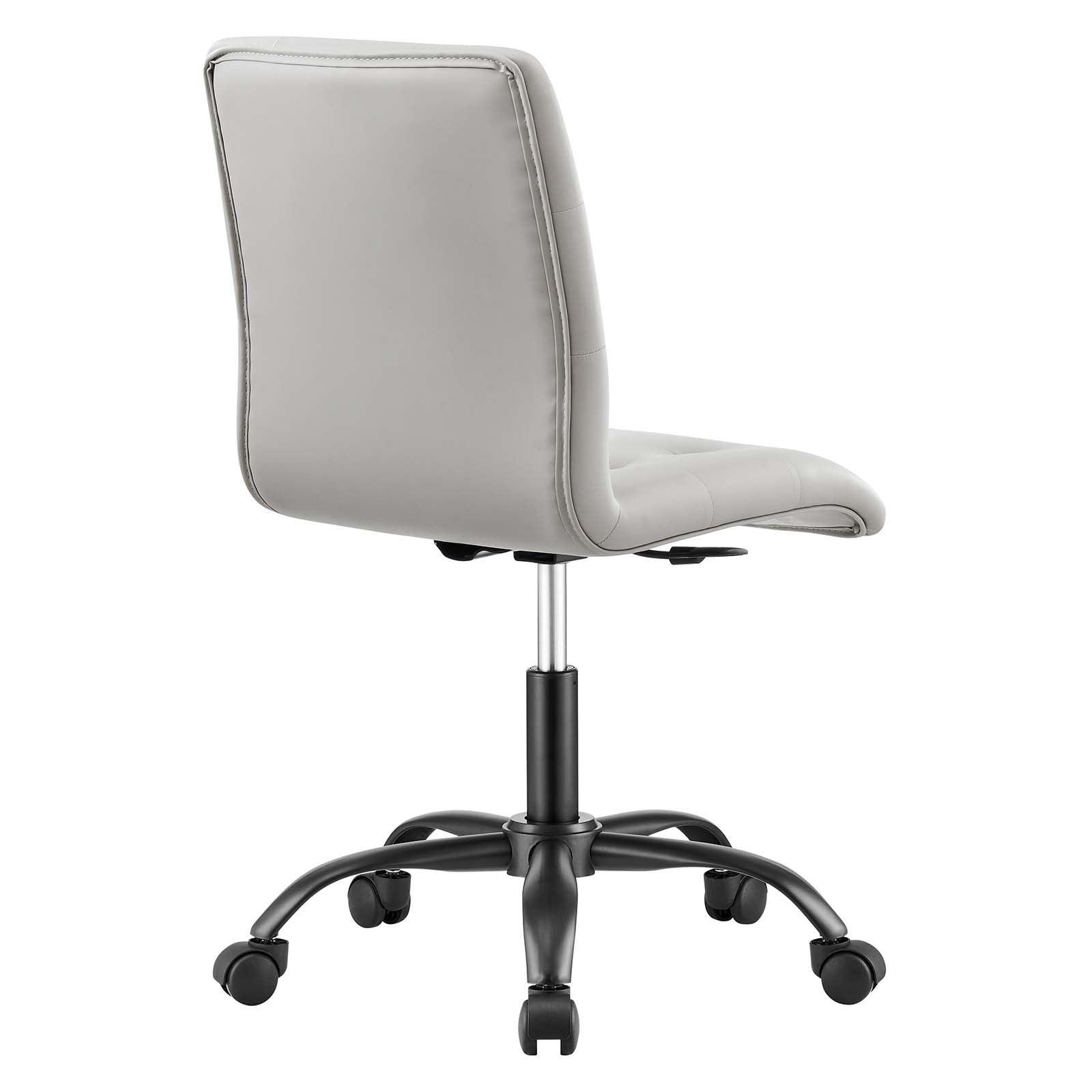 Modway Prim Armless Vegan Leather Office Chair FredCo