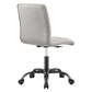 Modway Prim Armless Vegan Leather Office Chair FredCo