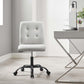 Modway Prim Armless Vegan Leather Office Chair FredCo
